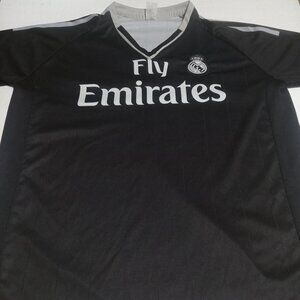 Fly Emirates Men's Black Soccer Jersey Size M